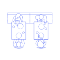 Layouts Restaurants Banquette Seating Outline Icon Svg Set, Free Vectors File